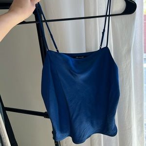 Madewell satin royal blue top